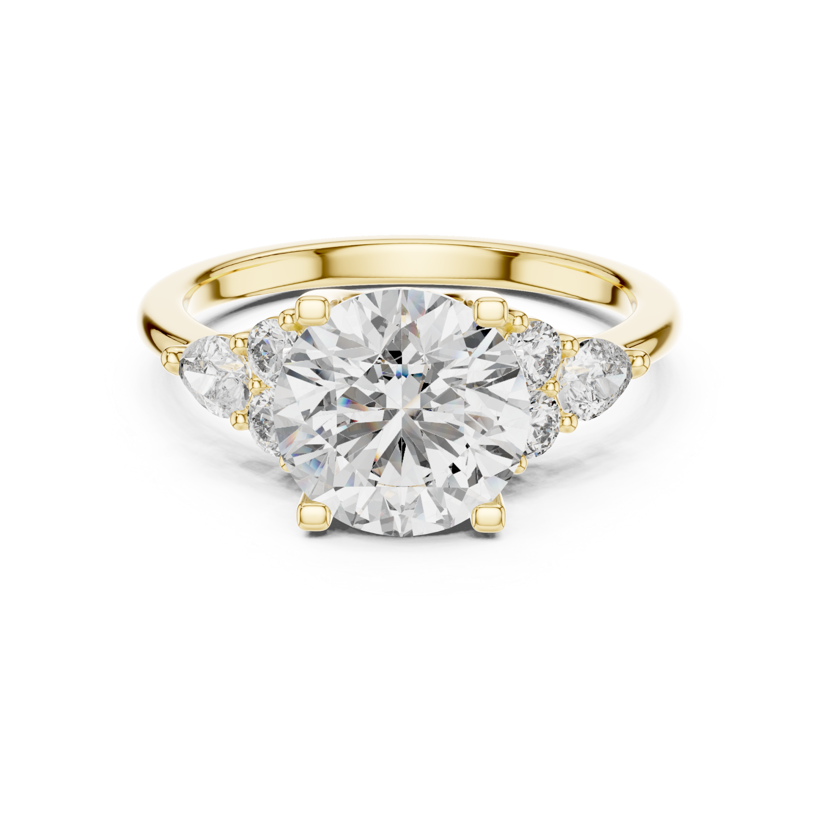  Gold Royal Crest Signature Ring Front View
