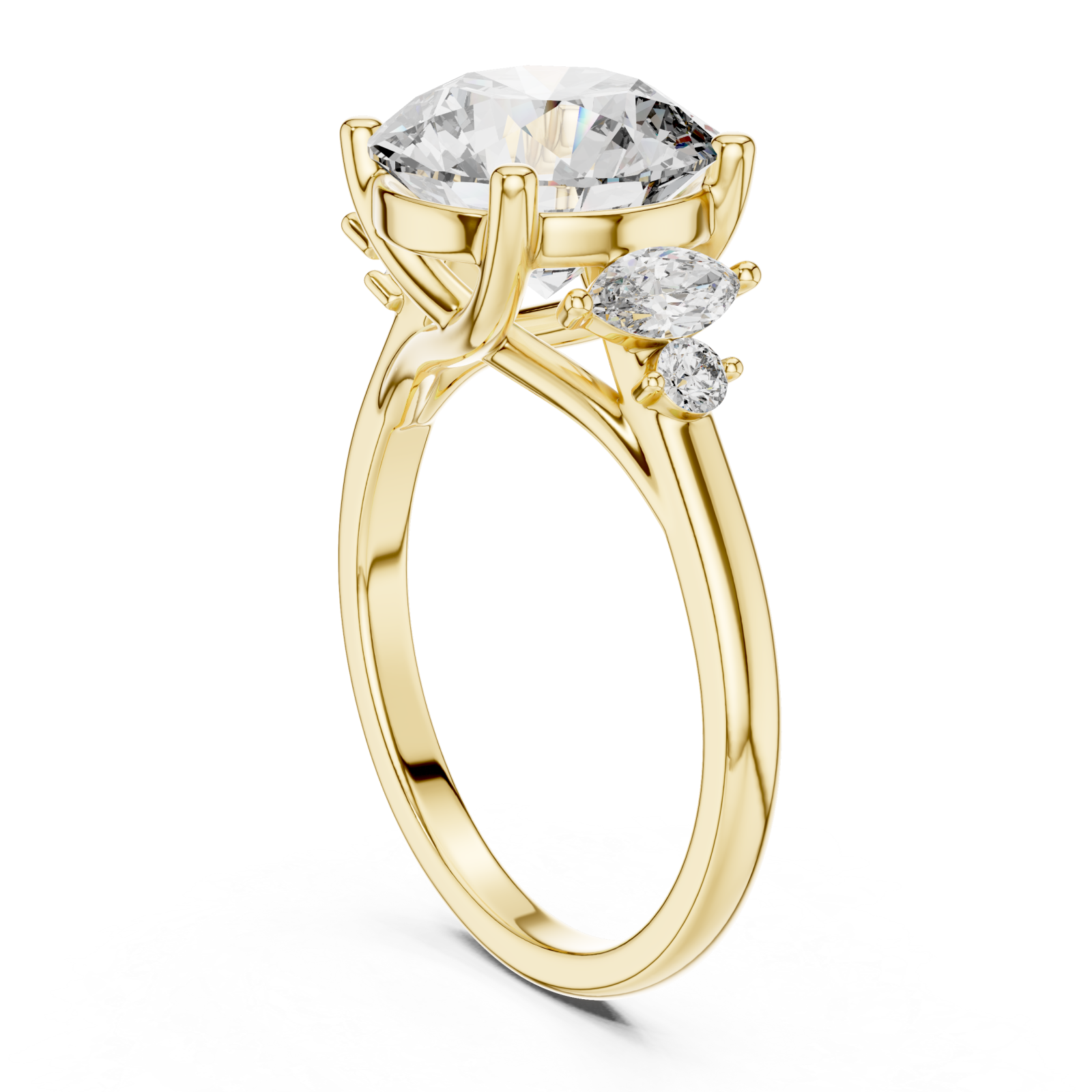  Gold Twilight Meadow Dual Accent Band Ring Left View