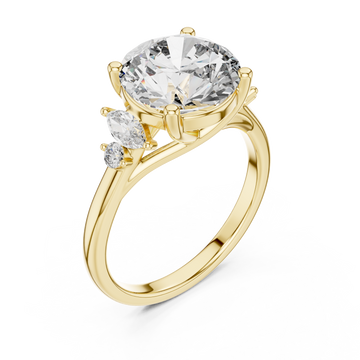 Gold Twilight Meadow Dual Accent Band Ring Right View