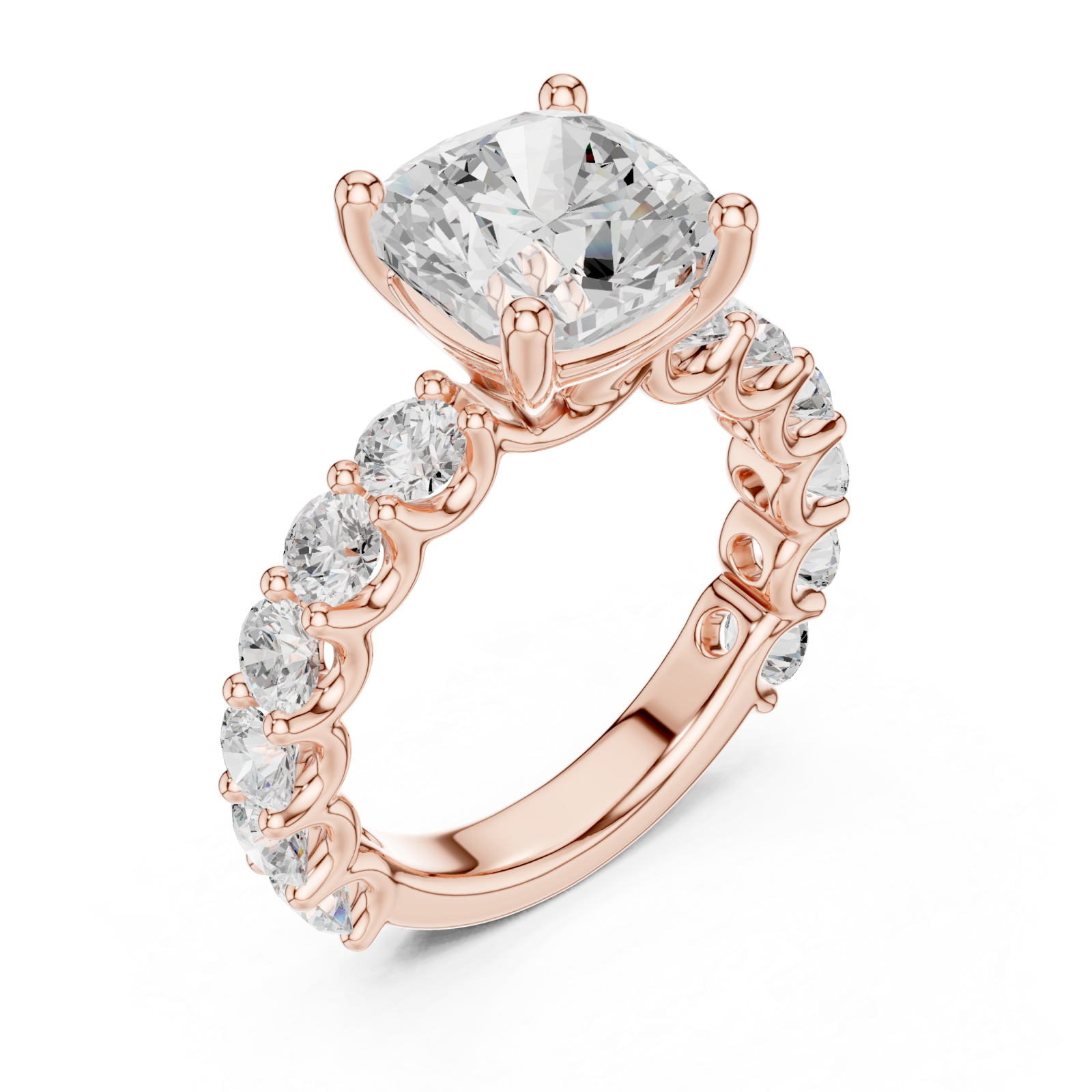  Rose Gold Eternal Crest Classic Engagement Ring Right View