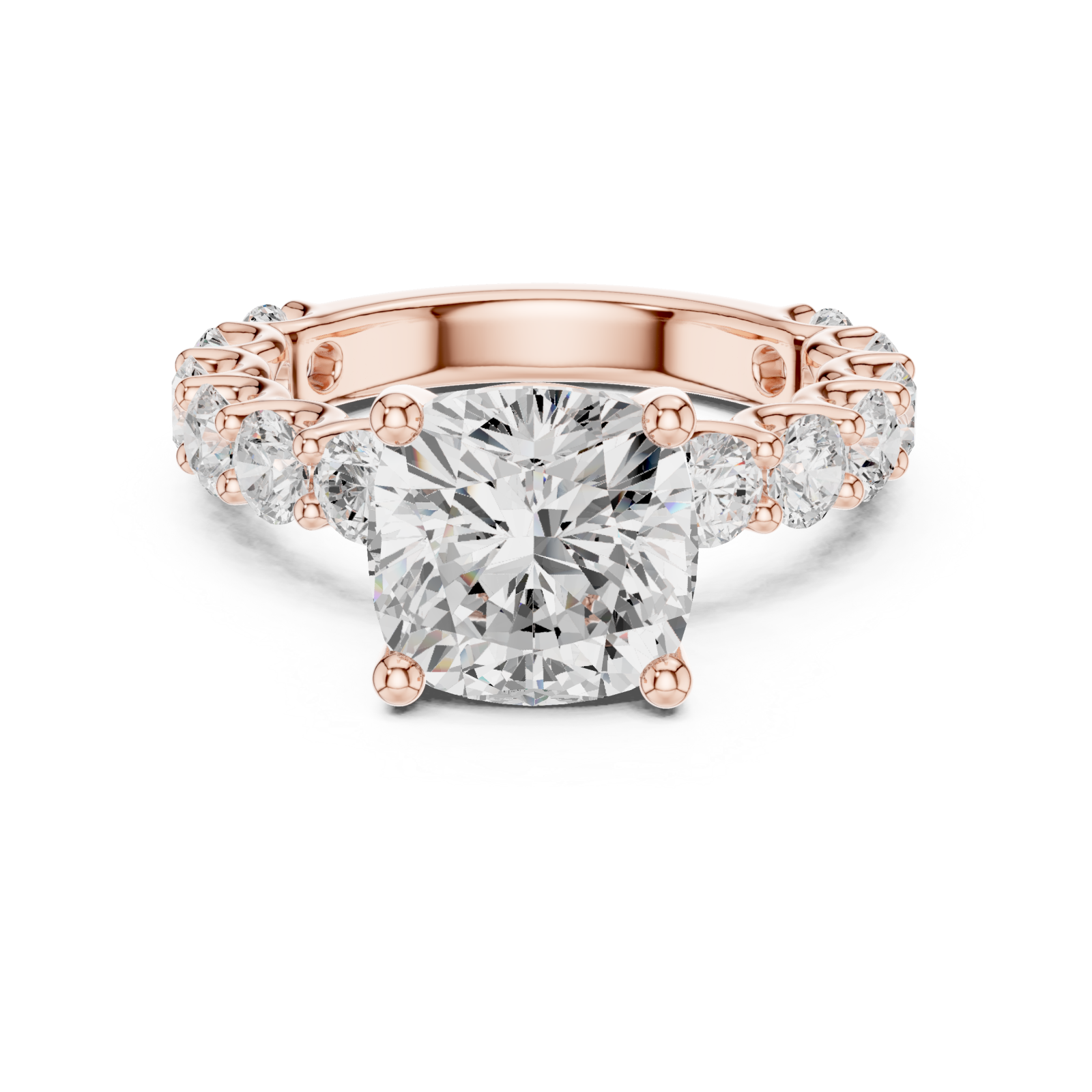  Rose Gold Eternal Crest Classic Engagement Ring Front View