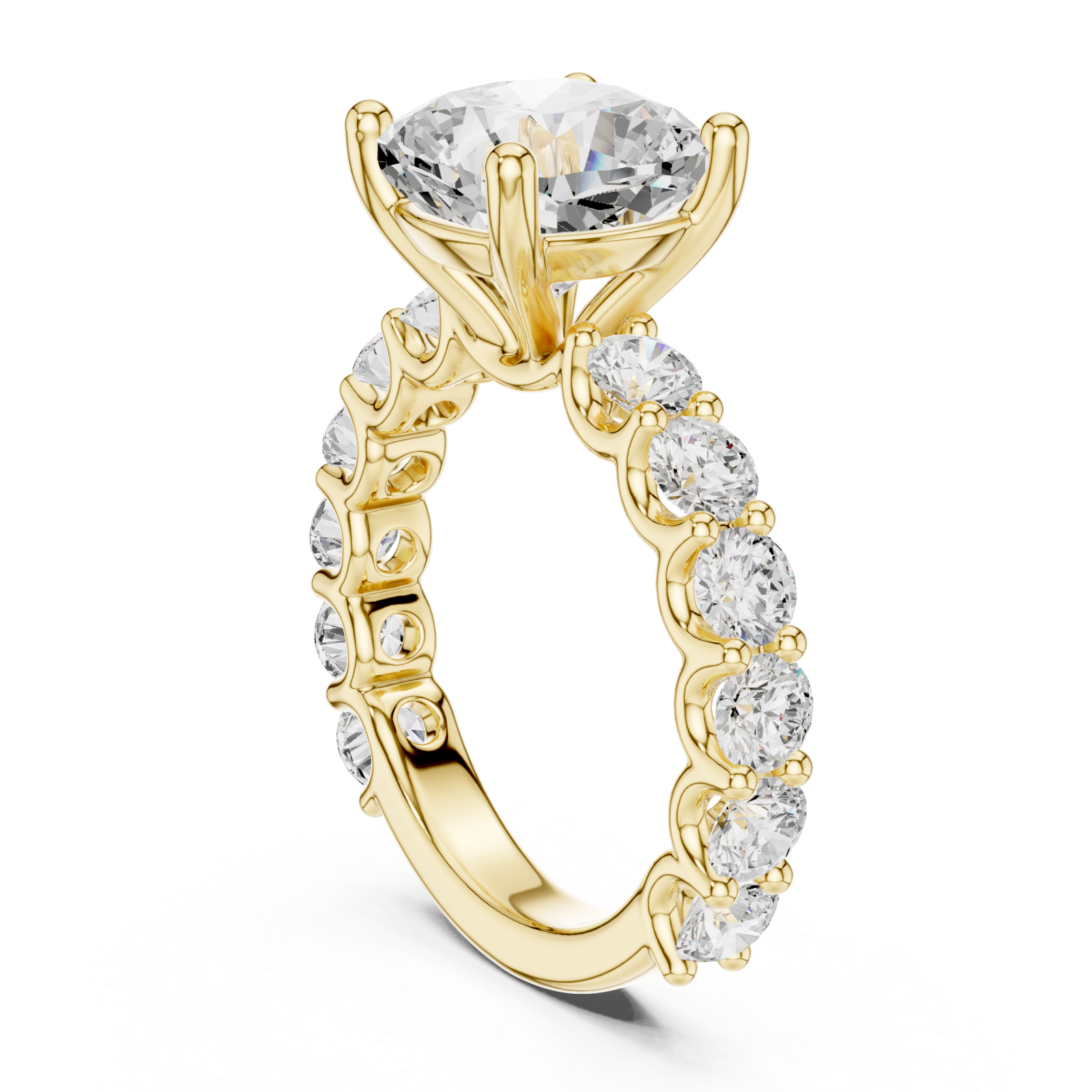  Gold Eternal Crest Classic Engagement Ring Left View