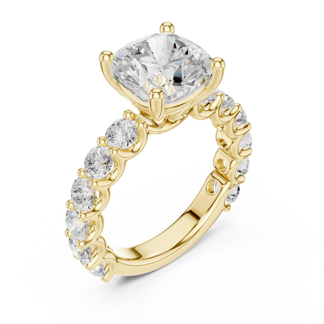 Gold Eternal Crest Classic Engagement Ring Right View