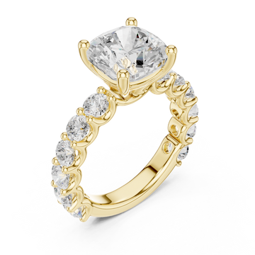 Gold Eternal Crest Classic Engagement Ring Right View