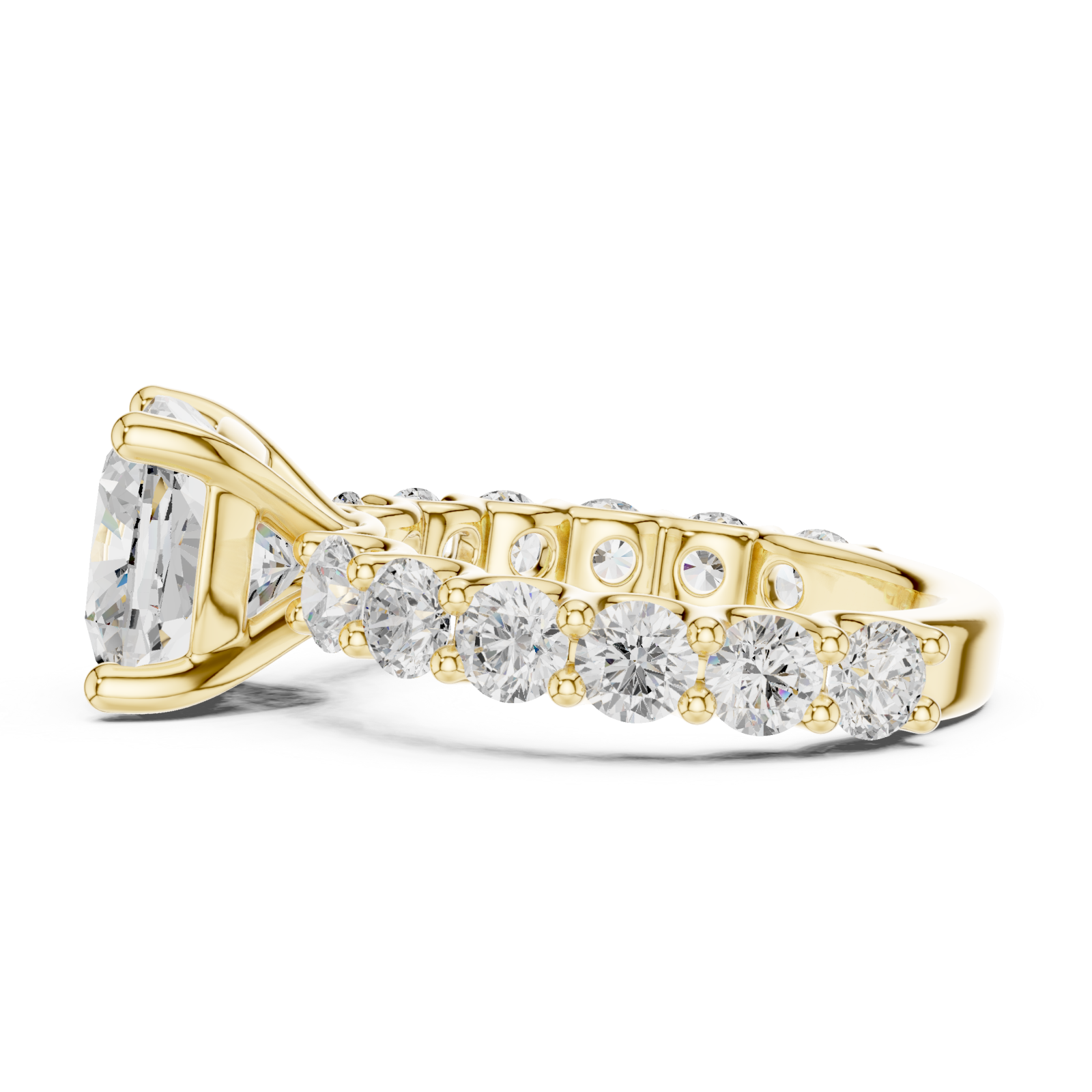  Gold Eternal Crest Classic Engagement Ring Side View