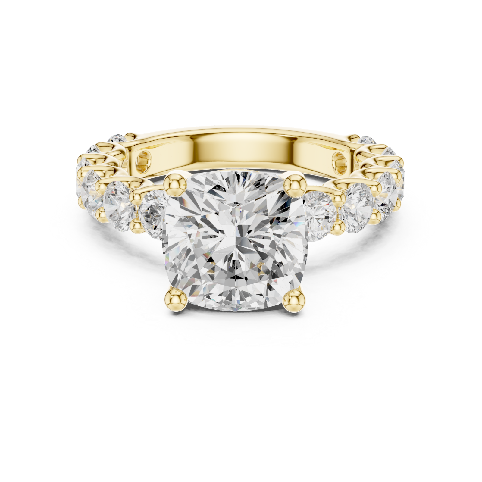  Gold Eternal Crest Classic Engagement Ring Front View