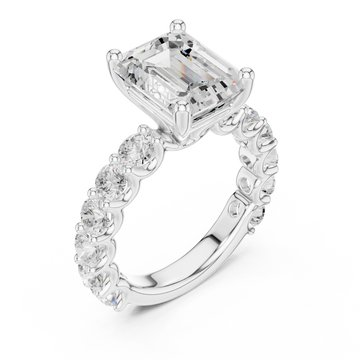  White Gold Radiance Crest Band Ring Right View