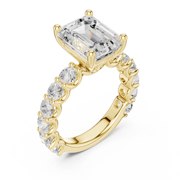 Gold Radiance Crest Band Ring Right View
