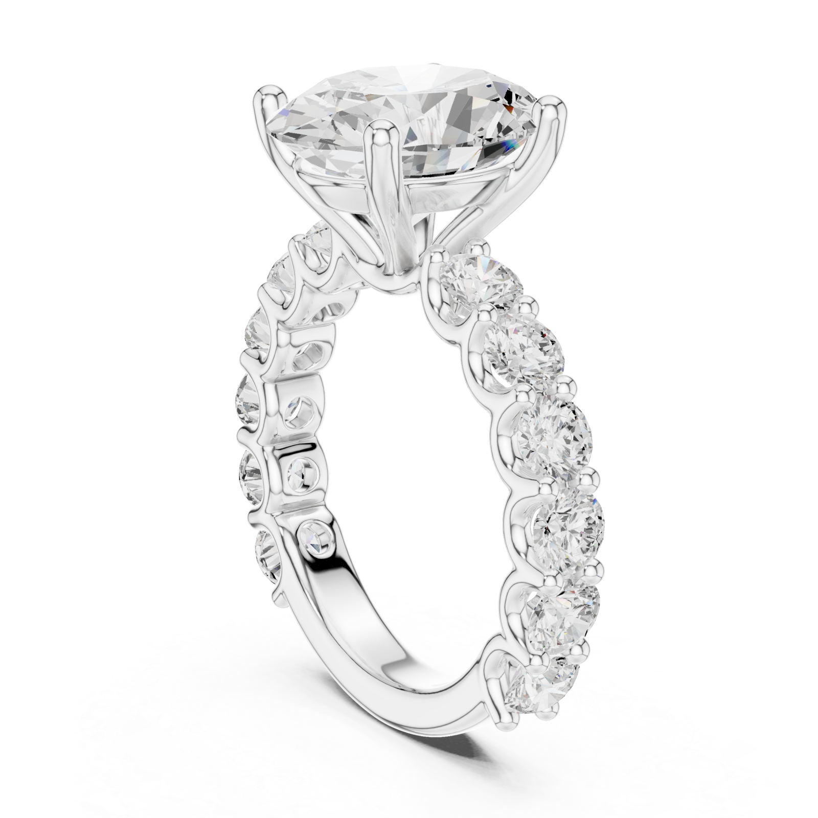  White Gold Celestial Grandeur Ring Left View