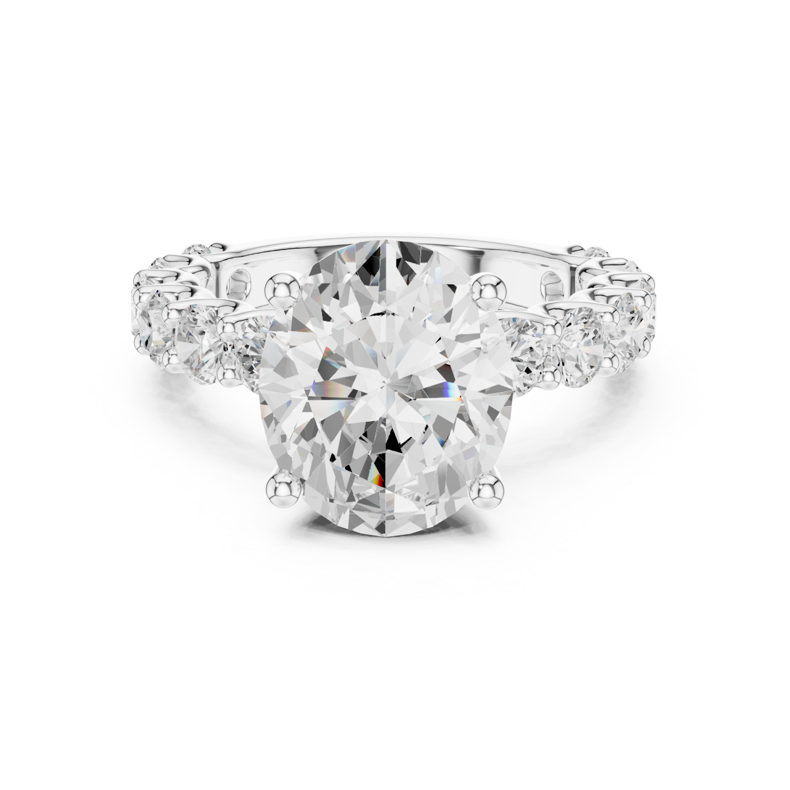  White Gold Celestial Grandeur Ring Front View