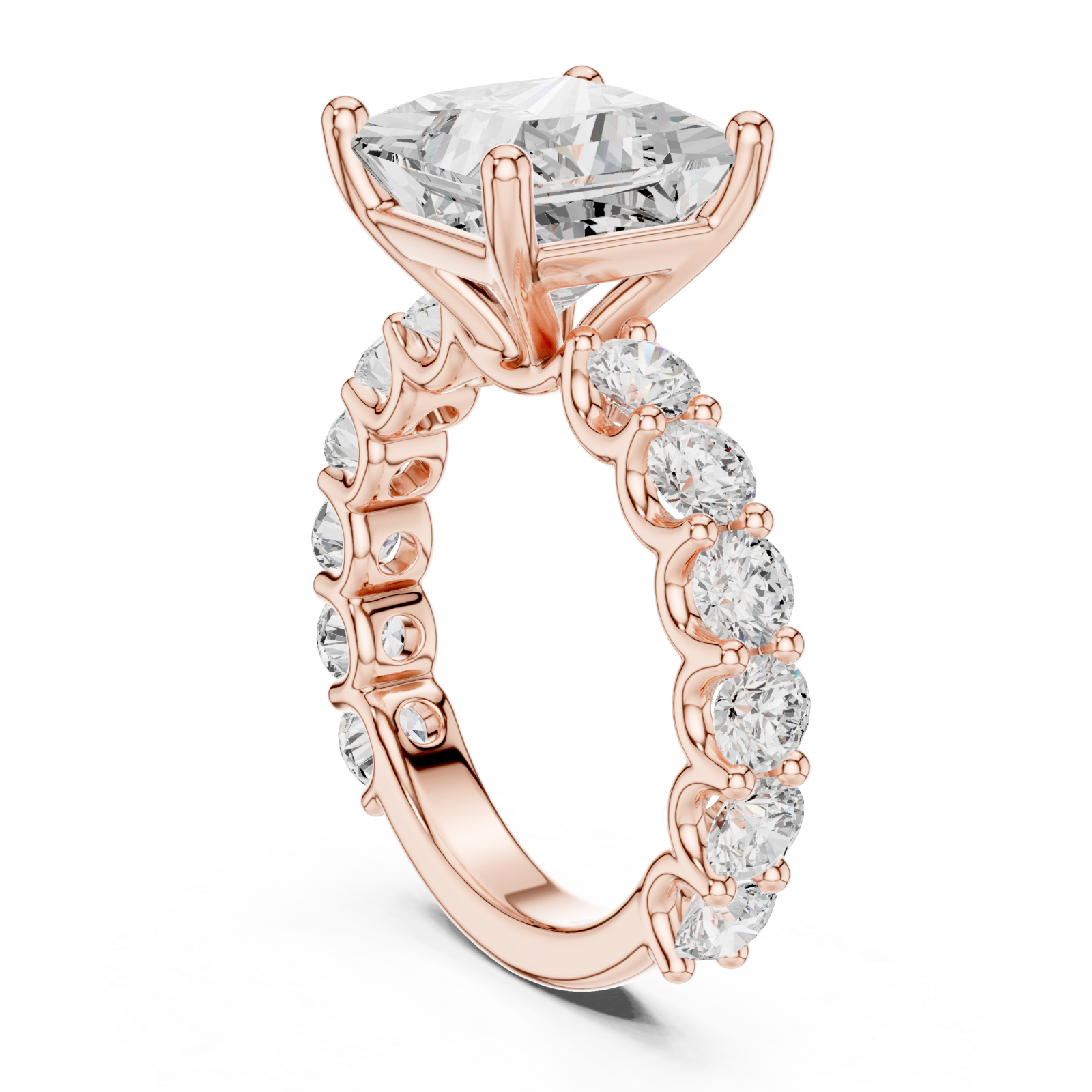  Rose Gold Eternal Brilliance Celebration Ring Left View