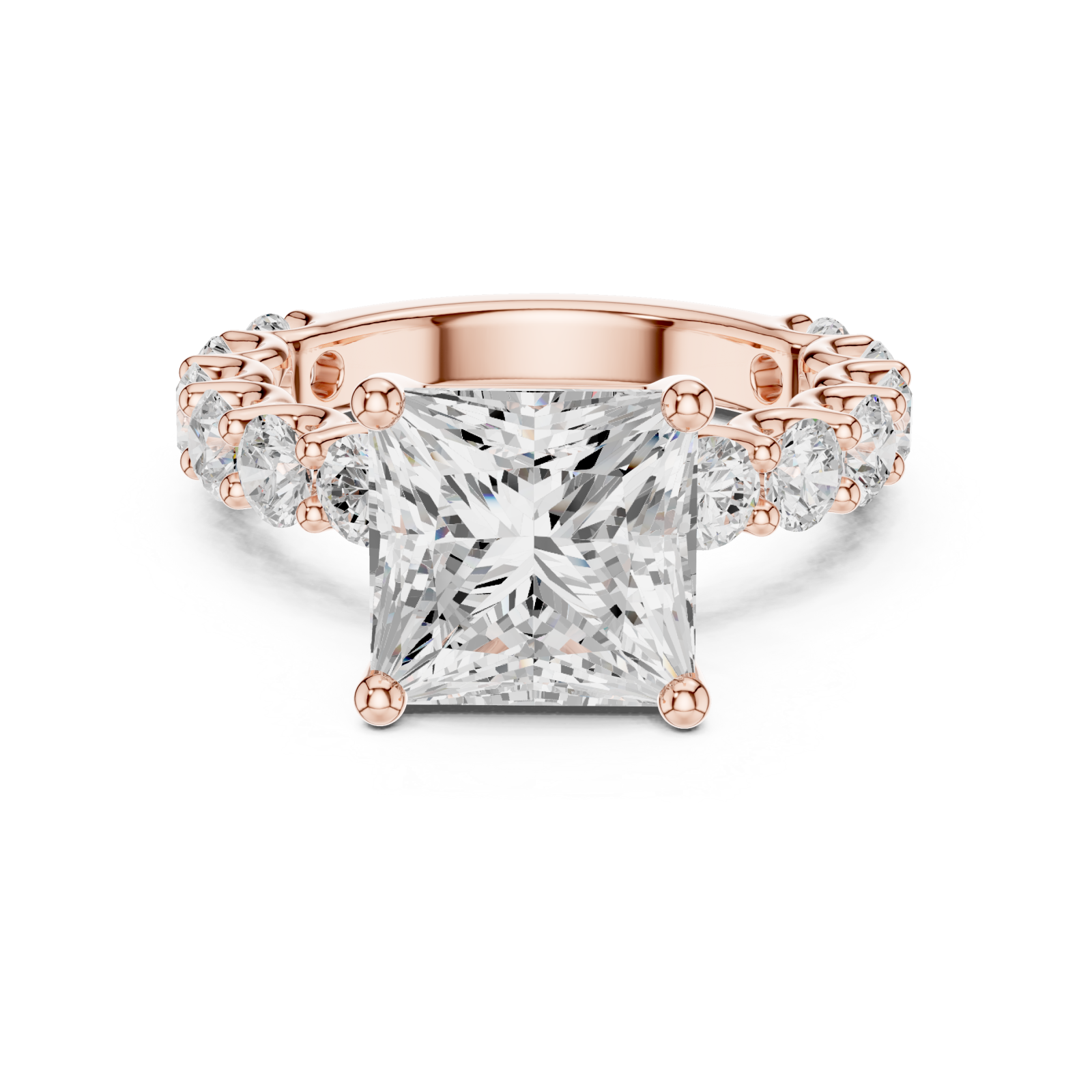  Rose Gold Eternal Brilliance Celebration Ring Front View