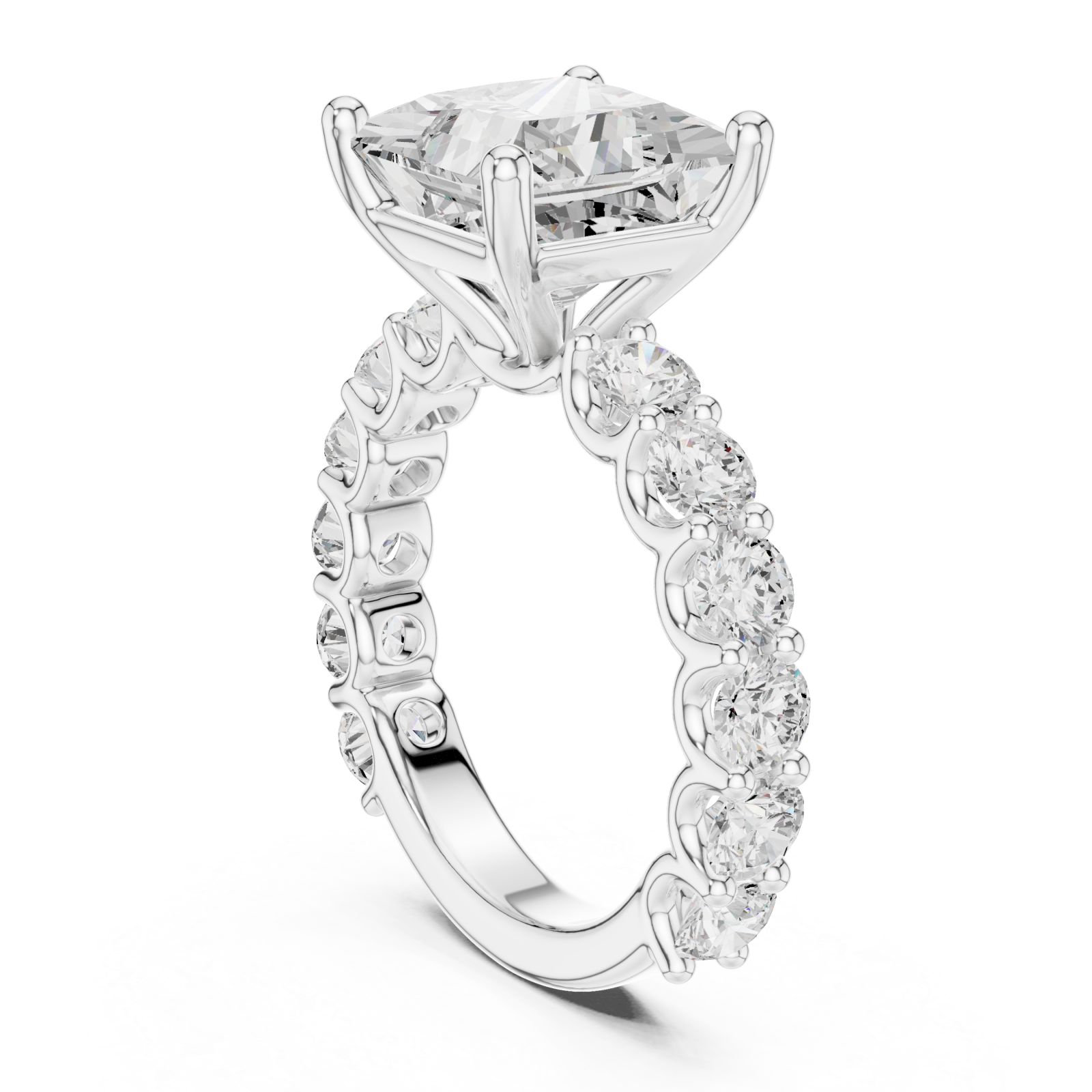  White Gold Eternal Brilliance Celebration Ring Left View