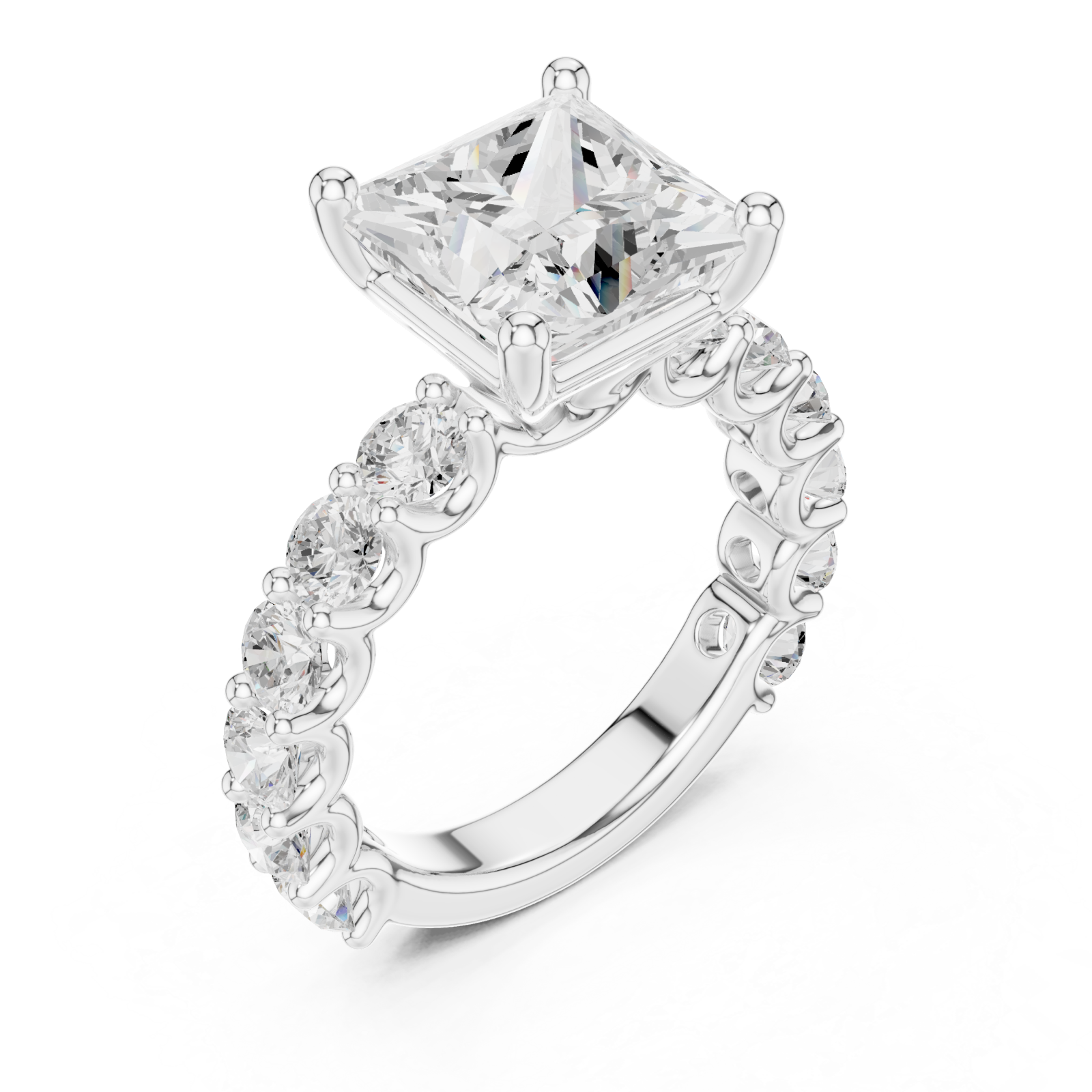  White Gold Eternal Brilliance Celebration Ring Right View