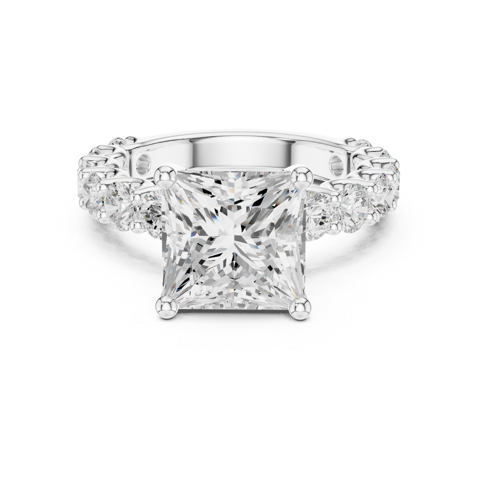  White Gold Eternal Brilliance Celebration Ring Front View