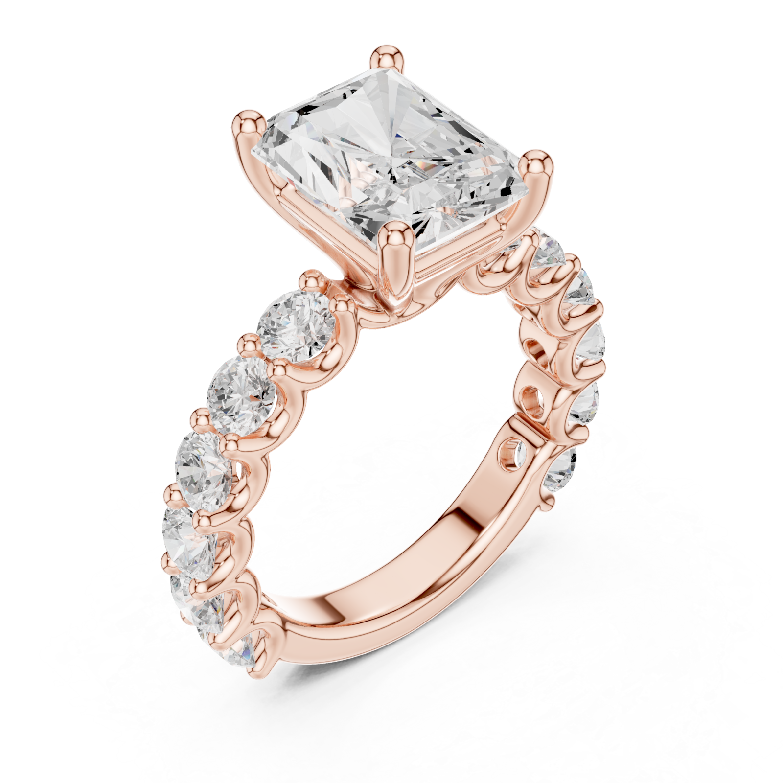  Rose Gold Grand Crest Solitaire Ring Right View