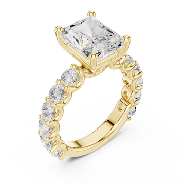 Gold Grand Crest Solitaire Ring Right View