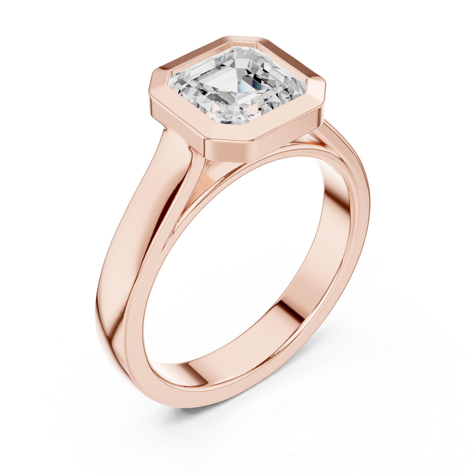  Rose Gold Graceful Hexagon Muse Ring Right View