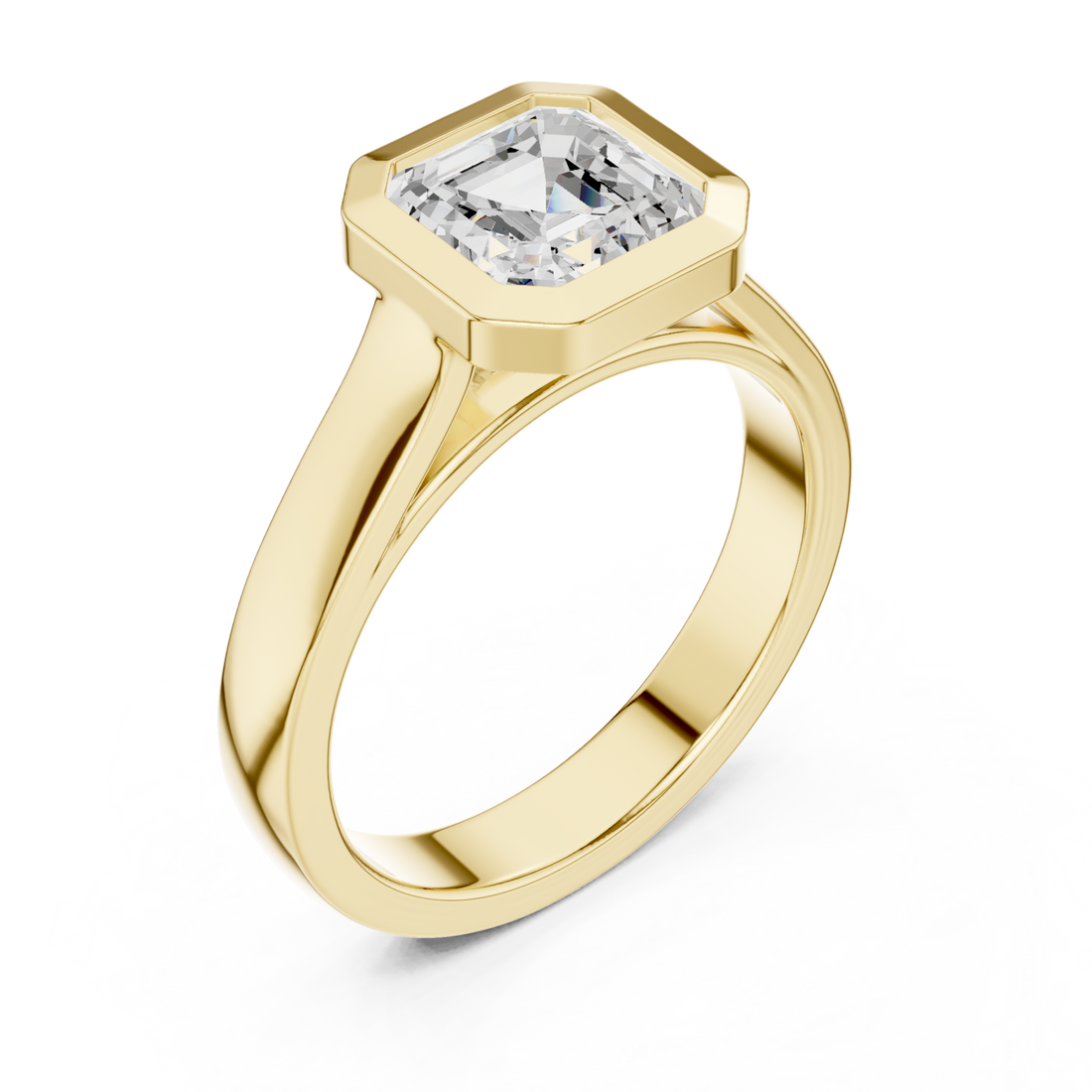 Gold Graceful Hexagon Muse Ring Right View
