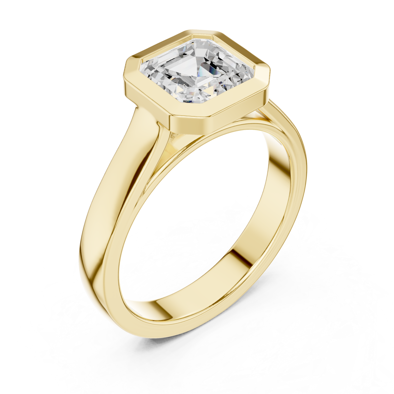 Gold Graceful Hexagon Muse Ring Right View