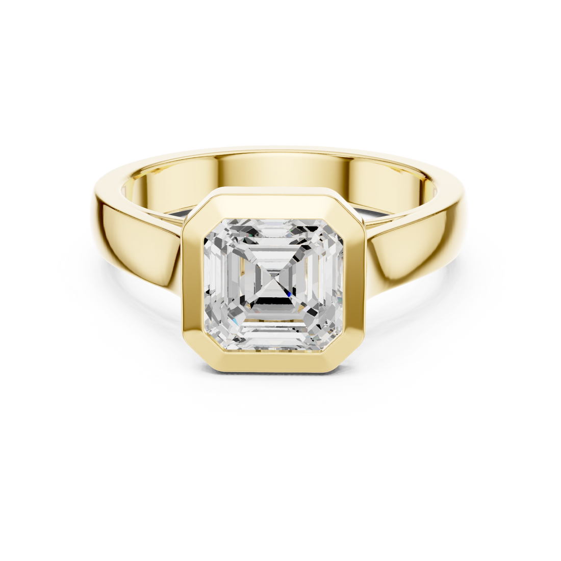 Gold Graceful Hexagon Muse Ring Right View