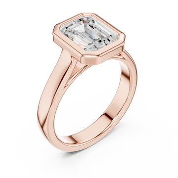 Rose Gold Emerald Prism Elegance Ring Right View