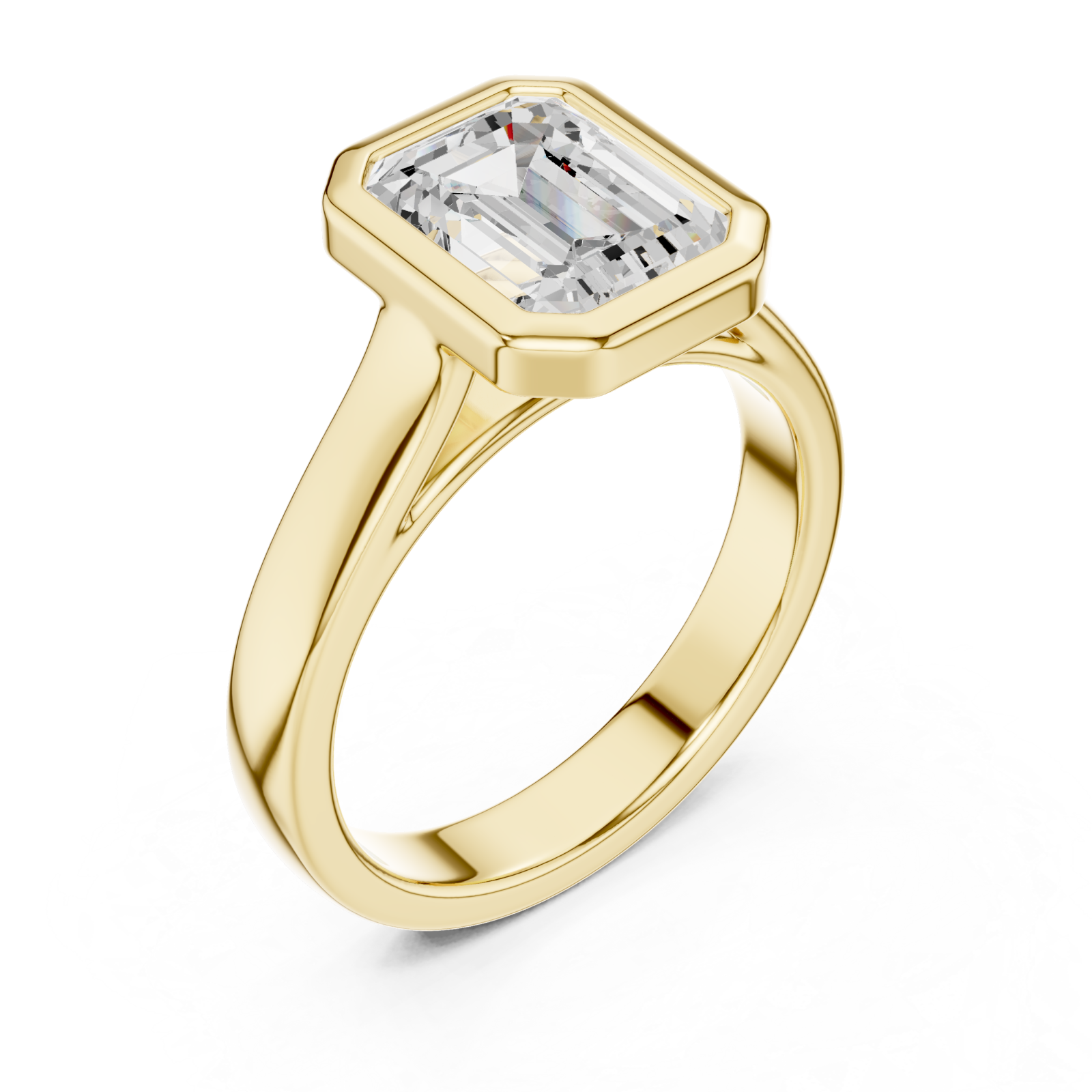 Gold Emerald Prism Elegance Ring Right View