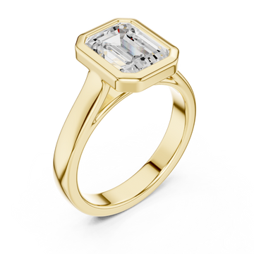 Gold Emerald Prism Elegance Ring Right View