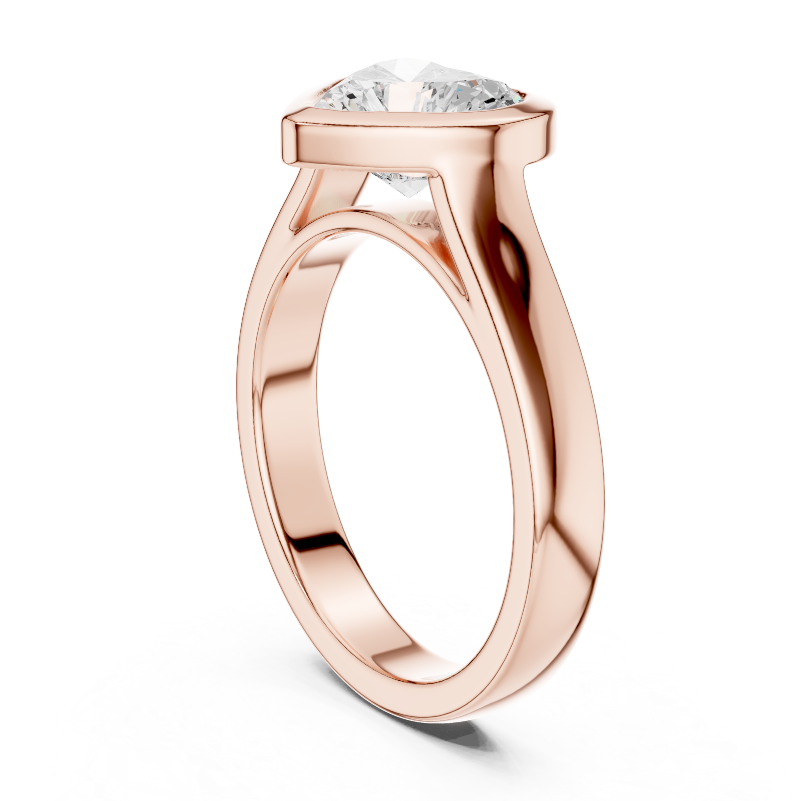  Rose Gold Infinite Embrace Heart Ring Left View