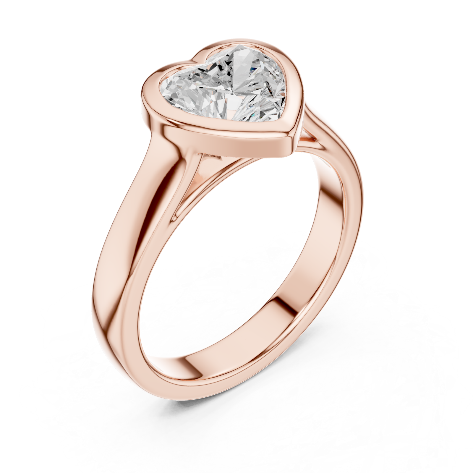  Rose Gold Infinite Embrace Heart Ring Right View
