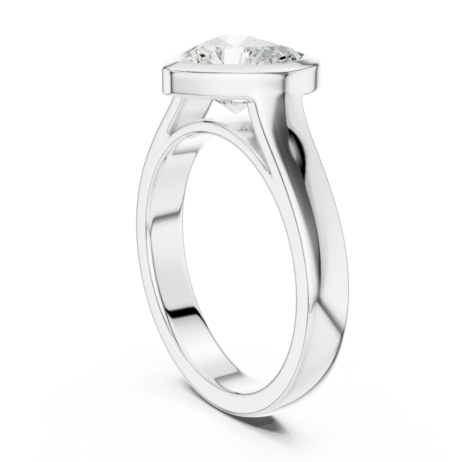  White Gold Infinite Embrace Heart Ring Left View