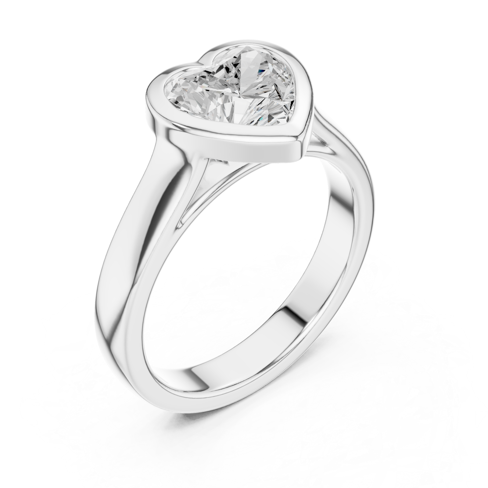  White Gold Infinite Embrace Heart Ring Right View