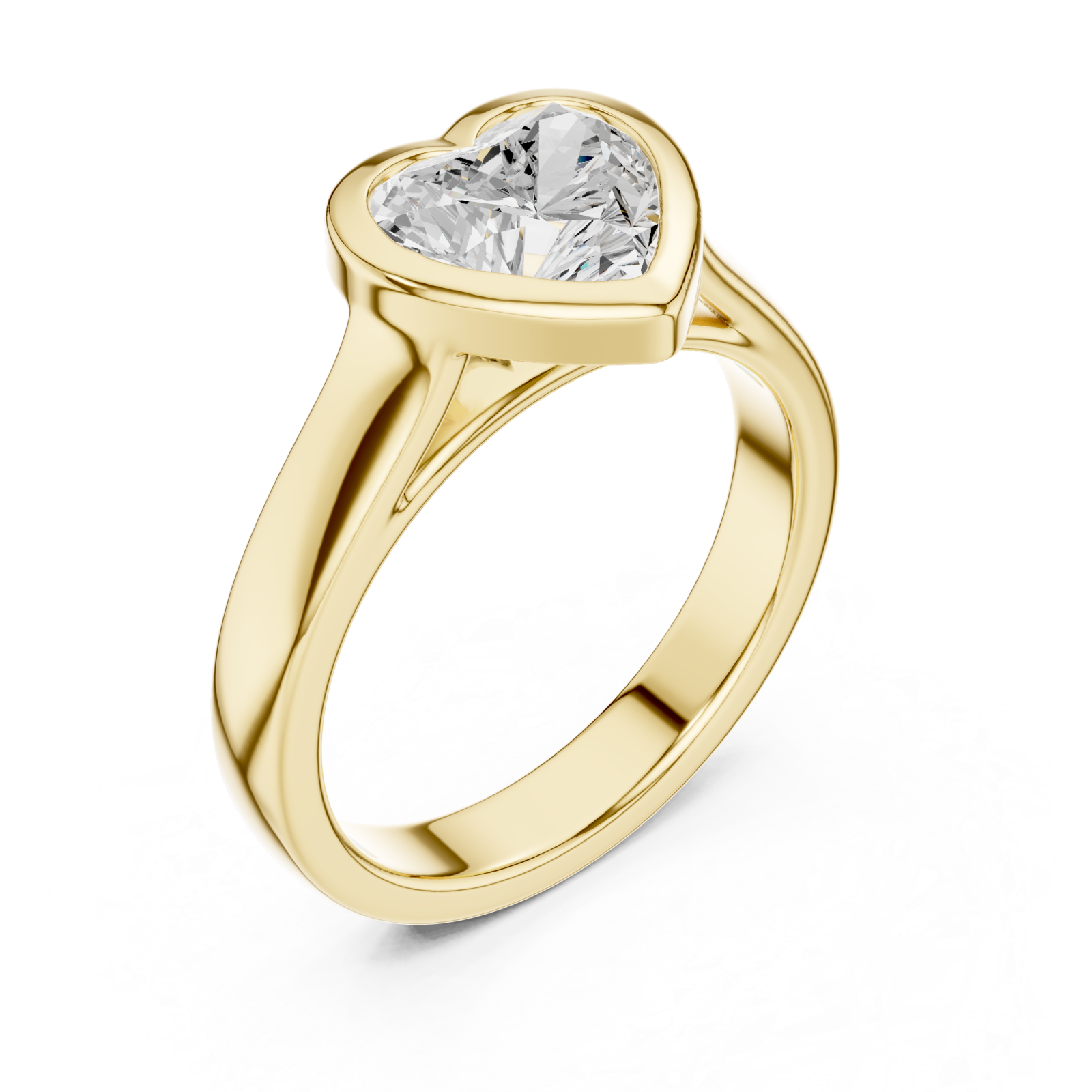 Gold Infinite Embrace Heart Ring Right View