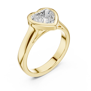 Gold Infinite Embrace Heart Ring Right View