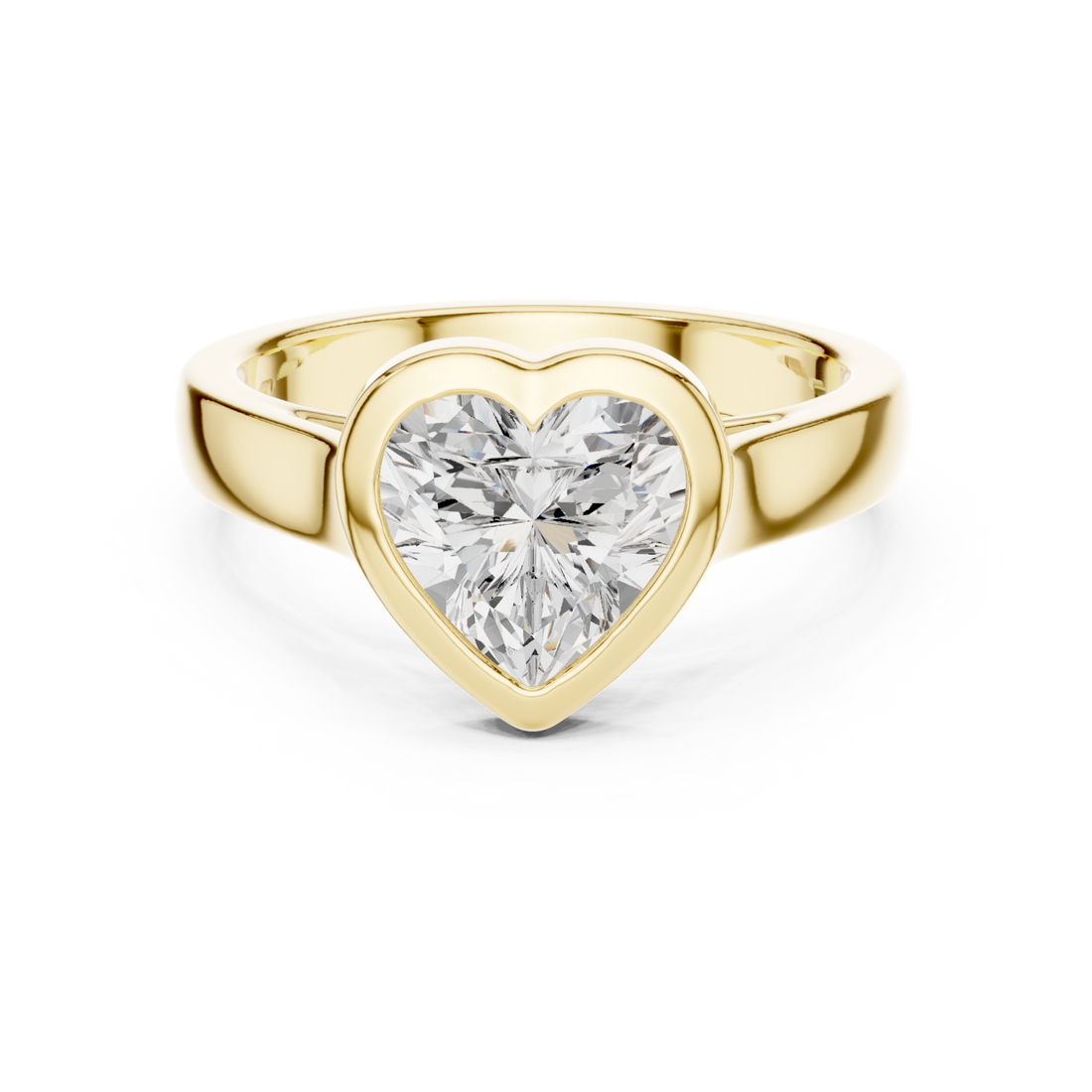 Gold Infinite Embrace Heart Ring Right View