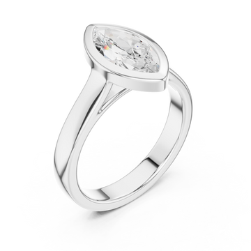  White Gold Eclipse Marquise Promise Ring Right View