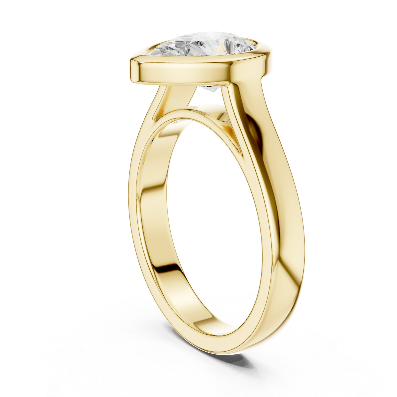  Gold Radiant Teardrop Elegance Ring Left View