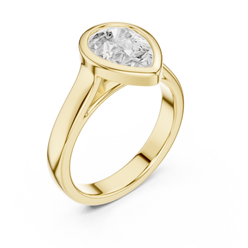 Gold Radiant Teardrop Elegance Ring Right View