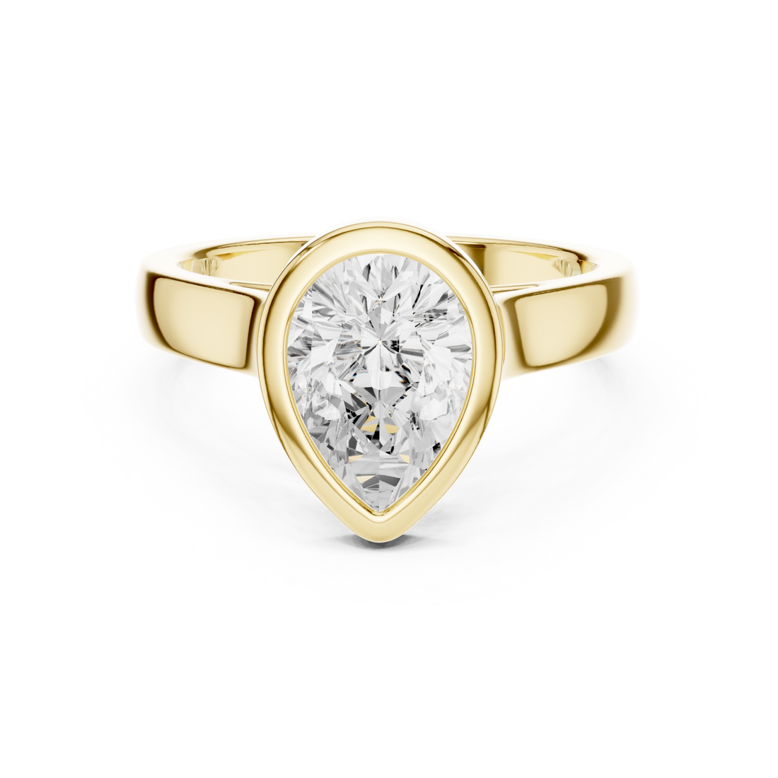 Gold Radiant Teardrop Elegance Ring Right View