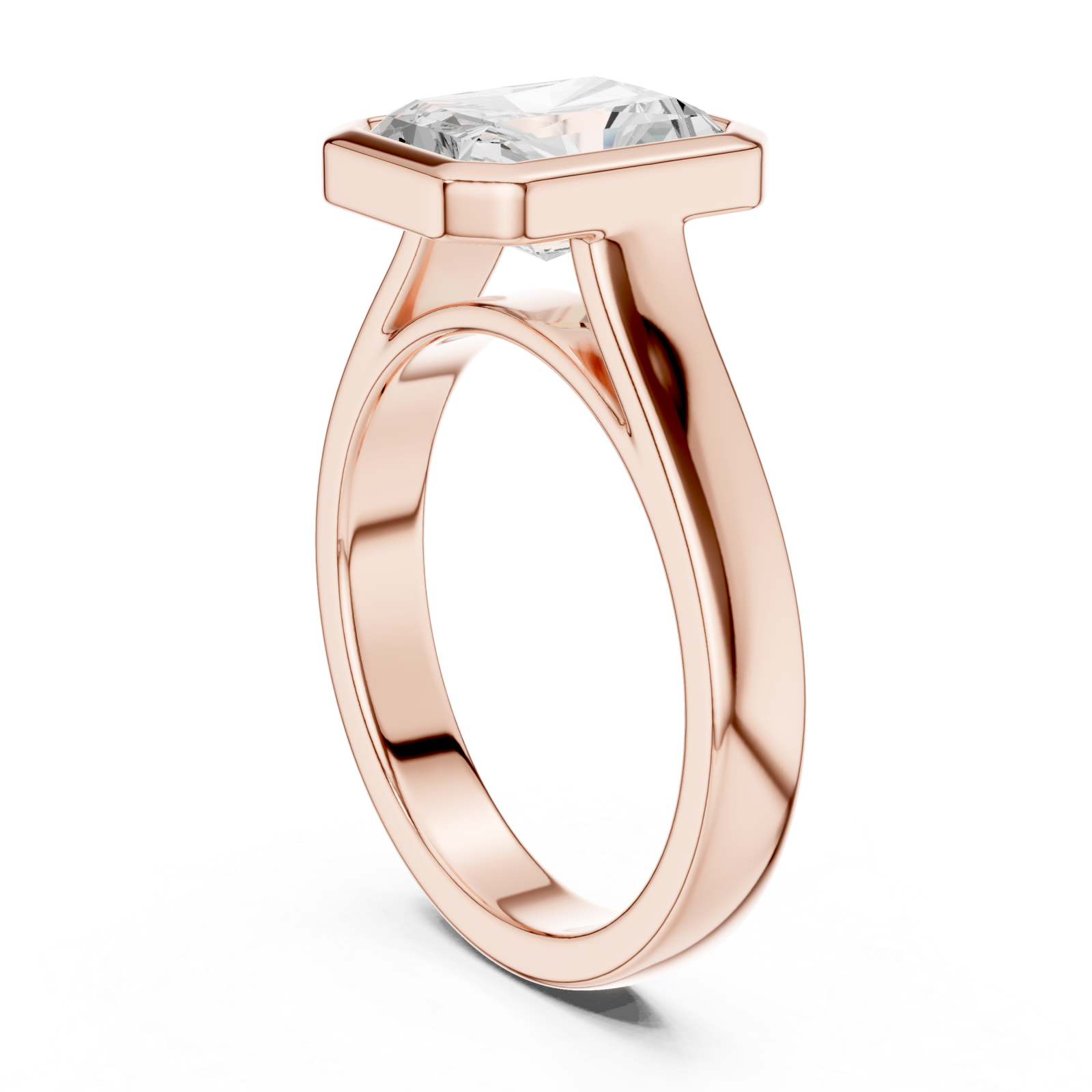  Rose Gold Regal Prism Silhouette Ring Left View