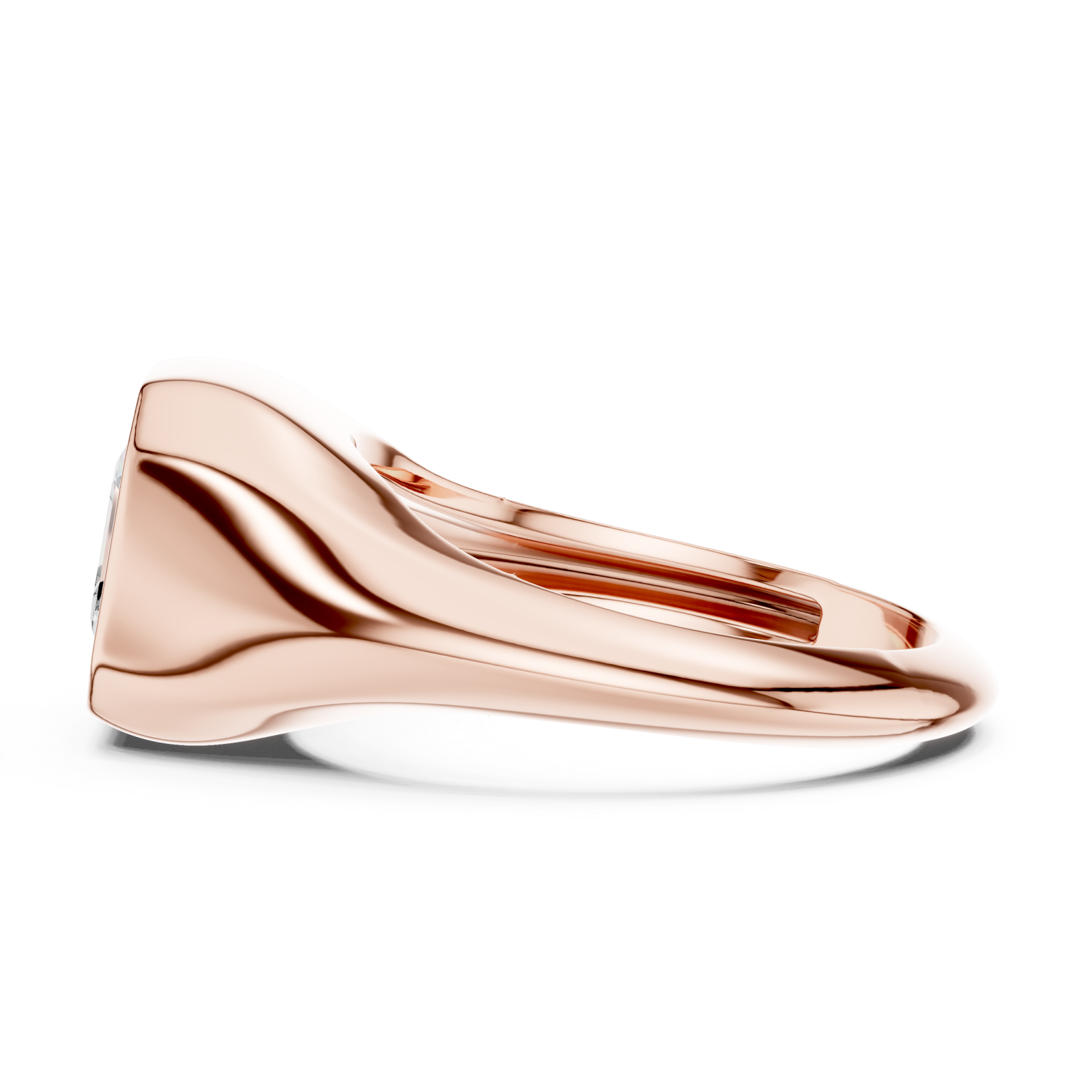  Rose Gold Hexa Crest Statement Ring Side View