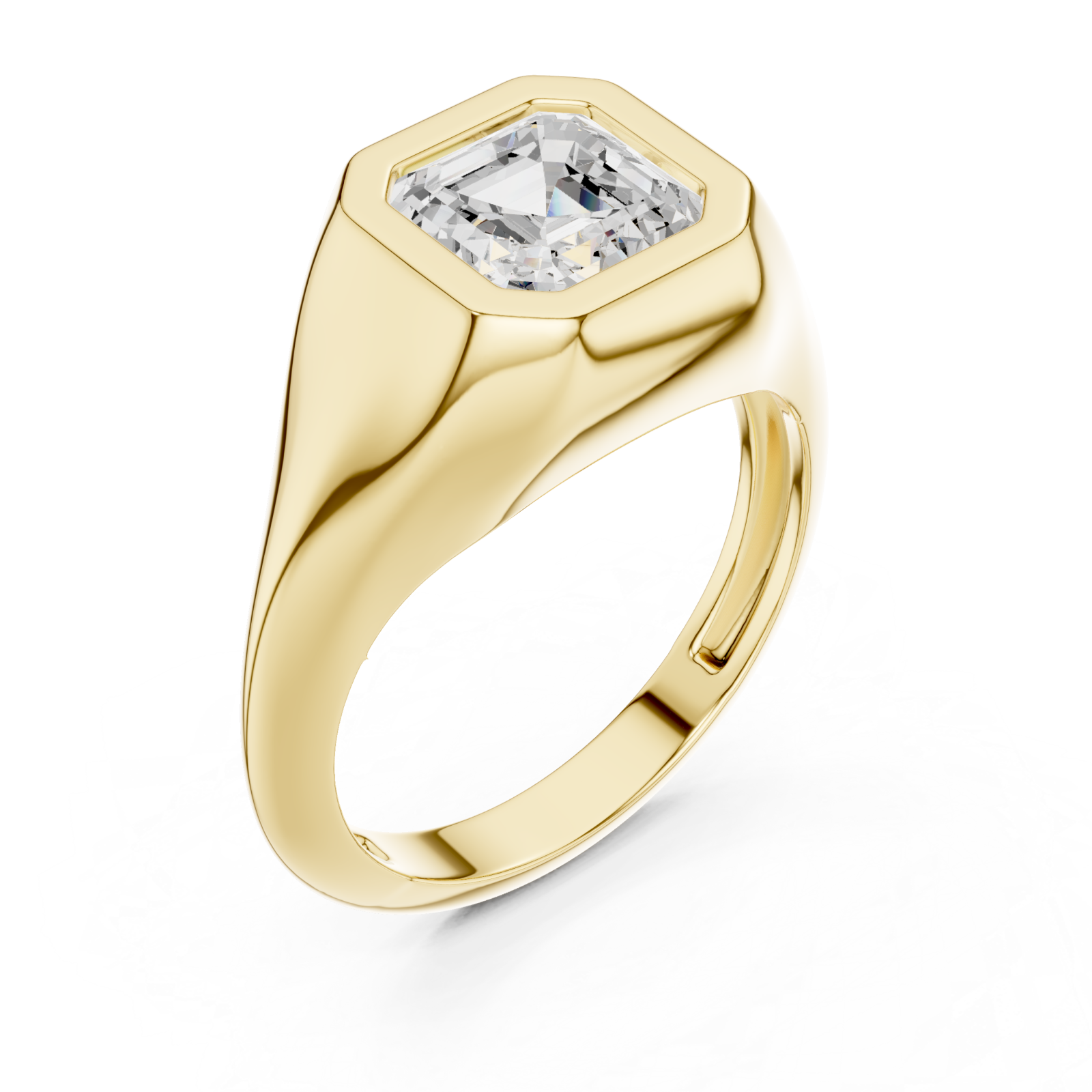 Gold Hexa Crest Statement Ring Right View