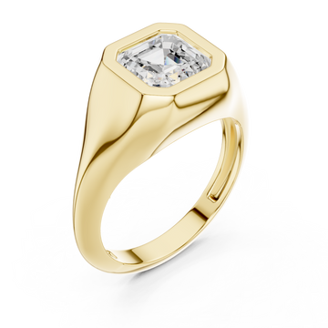 Gold Hexa Crest Statement Ring Right View