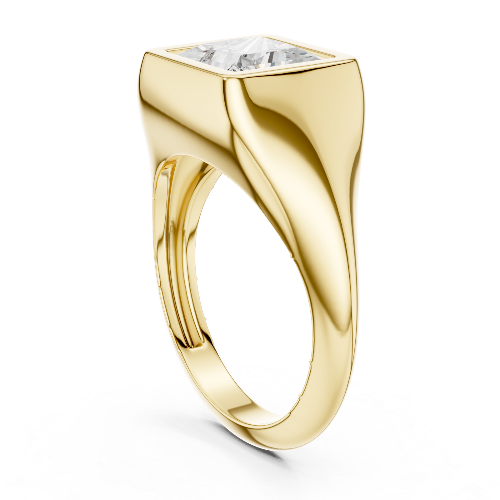  Gold Regal Courtyard Modern Ring Left View