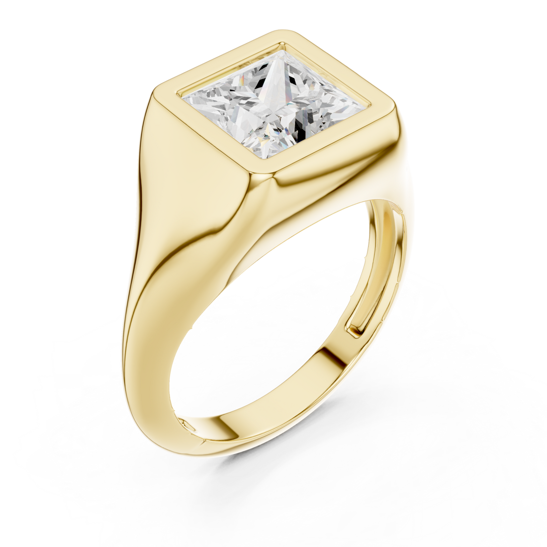 Gold Regal Courtyard Modern Ring Right View
