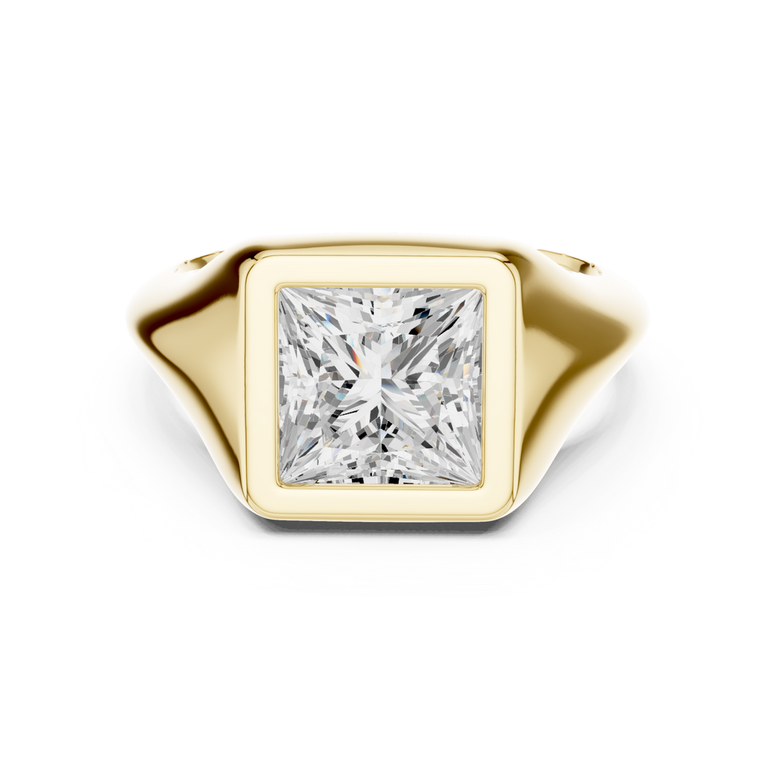 Gold Regal Courtyard Modern Ring Right View