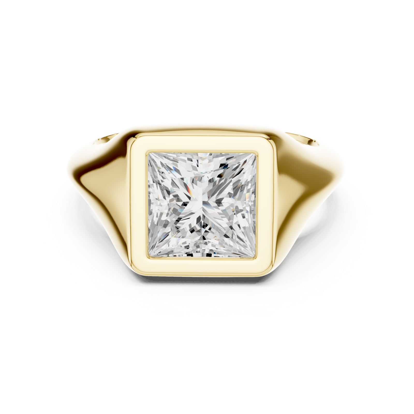  Gold Regal Courtyard Modern Ring Front View