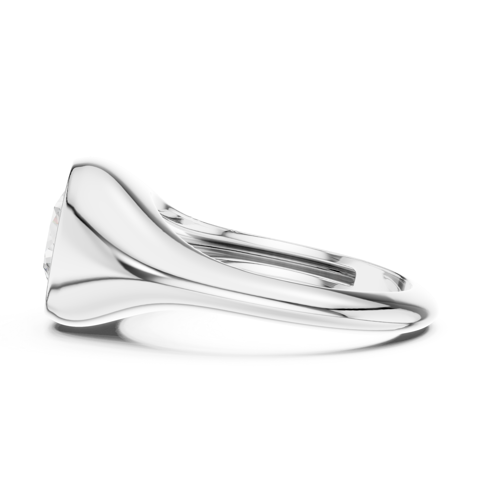  White Gold Celeste Silhouette Ring Side View