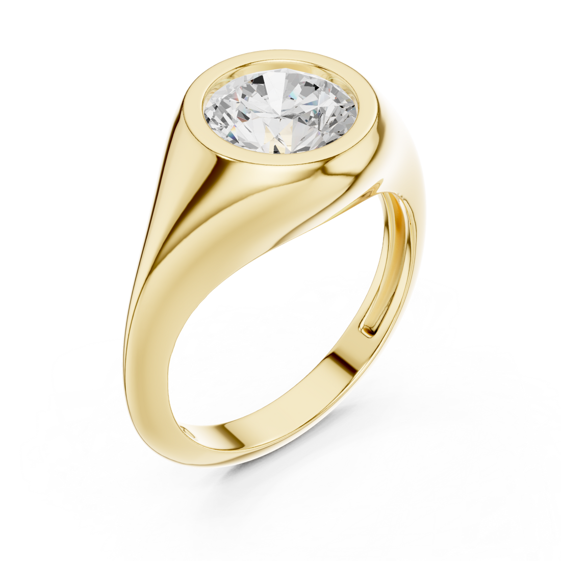 Gold Celeste Silhouette Ring Right View