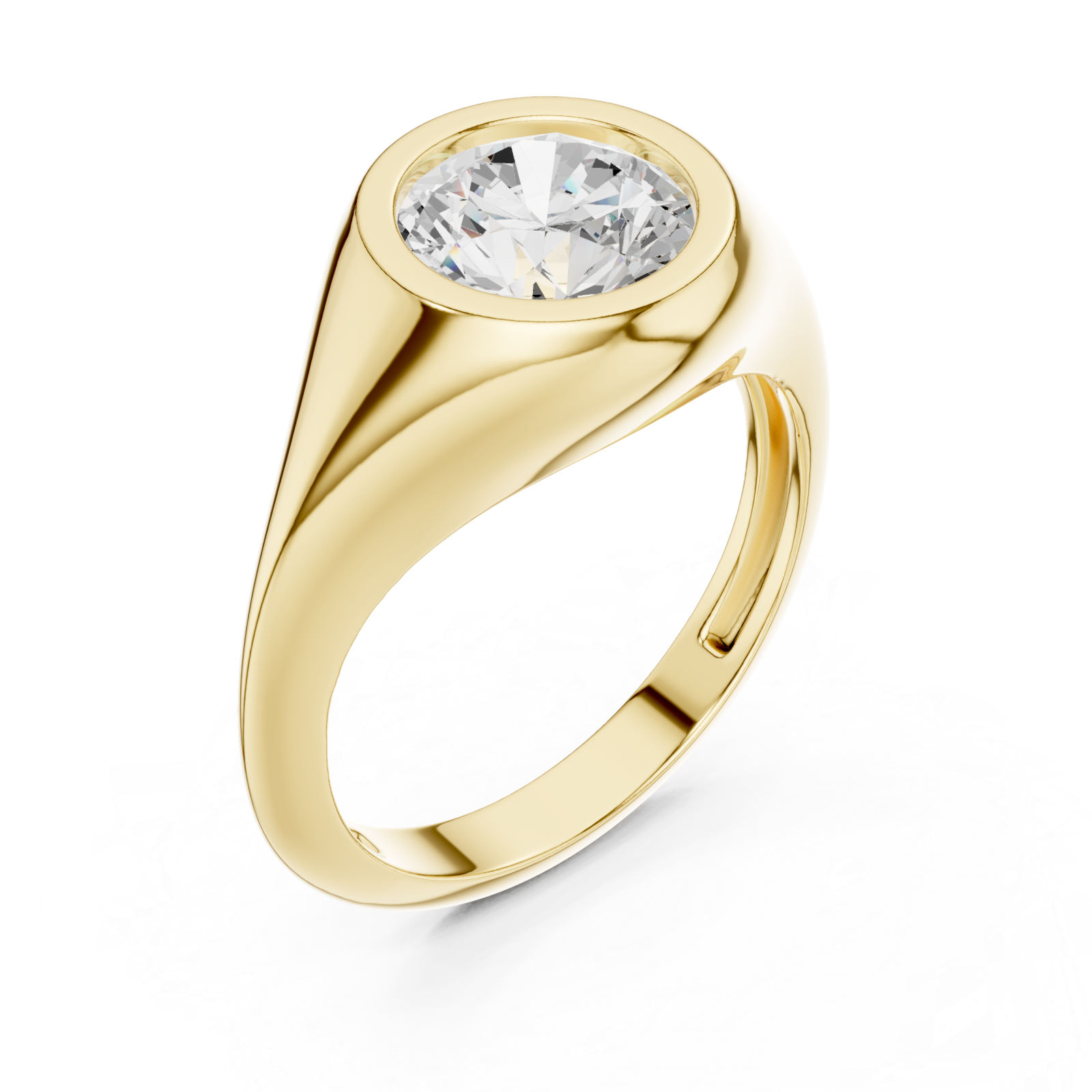 Gold Celeste Silhouette Ring Right View